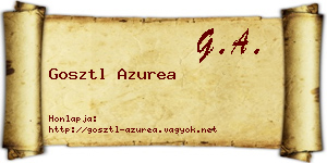 Gosztl Azurea névjegykártya